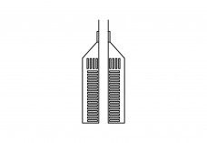 Emirates Towers Icon Free Vector | Vector free files
